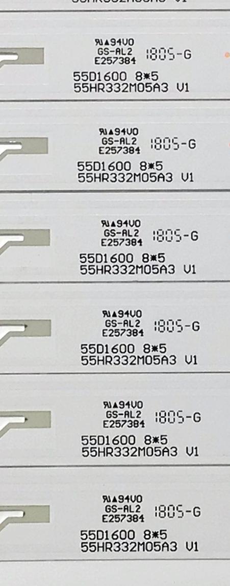 KIT DE LED'S PARA TV INSIGNIA / TOSHIBA / THOMSON ((8 PIEZAS)) / NUMERO DE PARTE 55HR332M05A3 V1 / 55D1600 / 4C-LB550T-HR4 / 55D1600 8*5 / LE4RA2R1-D-K / E257384 / PANEL ST5461B05-2 / MODELOS 55FB3103 / 55L510U18 / NS-55D421NA16 - Imagen 2