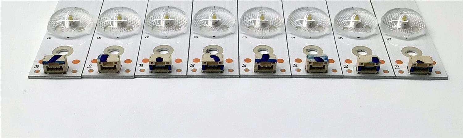 KIT DE LED'S PARA TV INSIGNIA / TOSHIBA / THOMSON ((8 PIEZAS)) / NUMERO DE PARTE 55HR332M05A3 V1 / 55D1600 / 4C-LB550T-HR4 / 55D1600 8*5 / LE4RA2R1-D-K / E257384 / PANEL ST5461B05-2 / MODELOS 55FB3103 / 55L510U18 / NS-55D421NA16 - Imagen 4