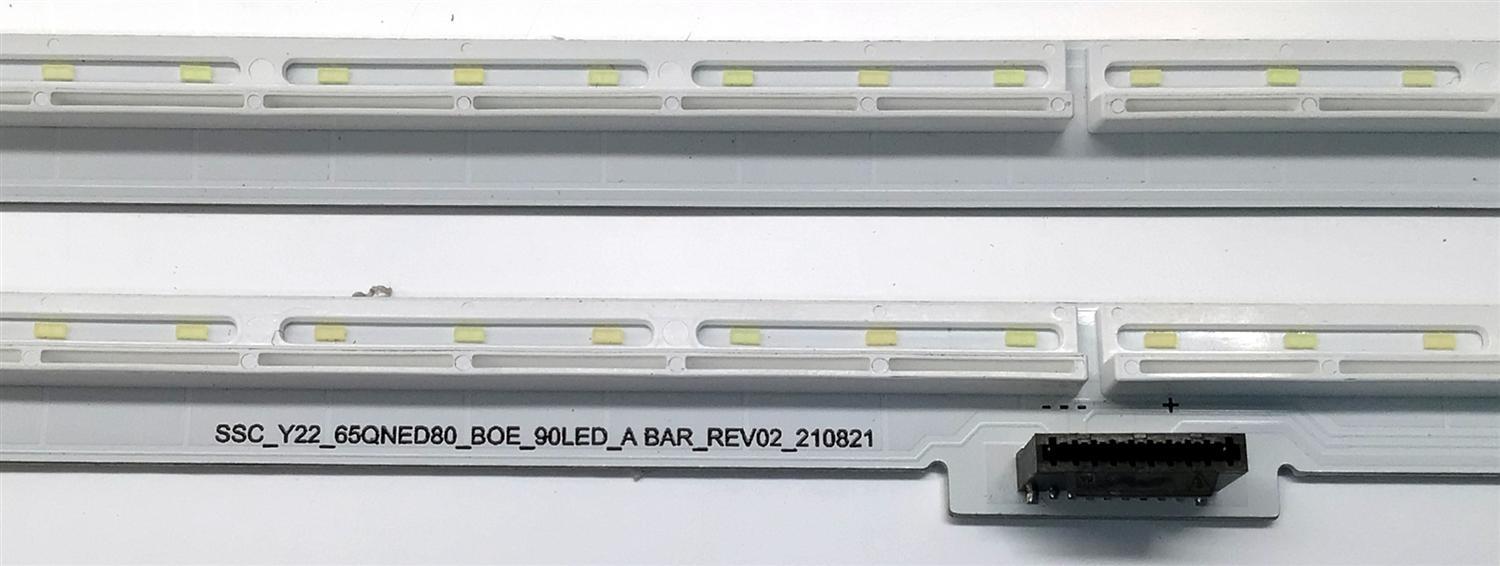 KIT DE LEDS ORIGINAL PARA TV LG 2 PIEZAS / NUMERO DE PARTE SSC_Y22_65QNED80 / SSC_Y22_65QNED80_BOE_90LED_A BAR_REV02_210821 / SSC_Y22_65QNED80_BOE_90LED_B BAR_REV02_210821 / PANEL NC650EQH-ABLH1 / DISPLAY HV650QUB-E9E / MODELO 65QNED80 / 65QNED80AQA - Imagen 2