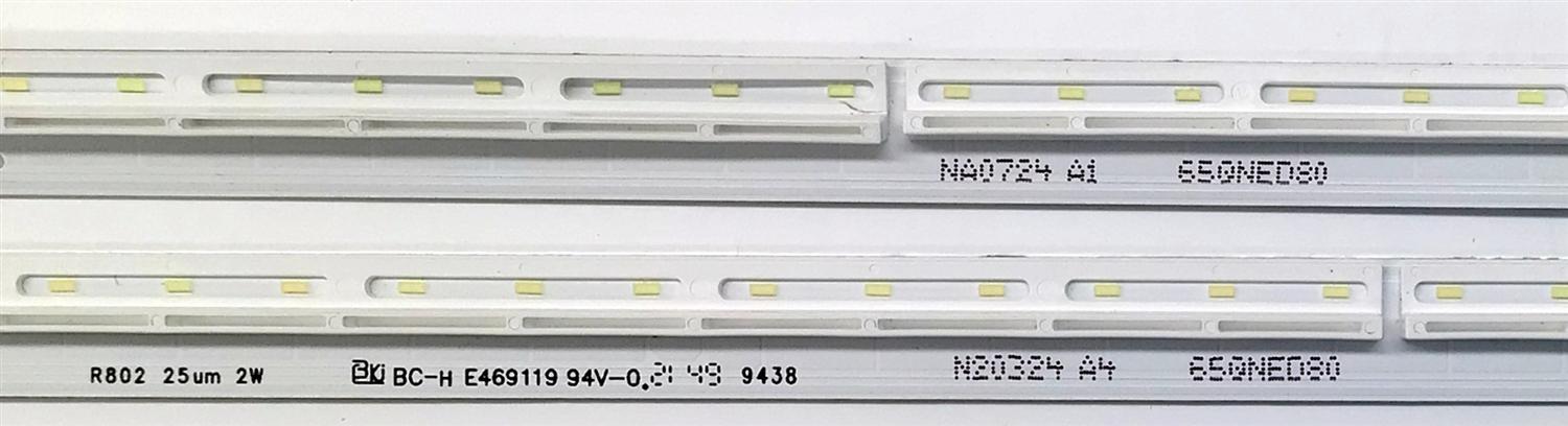 KIT DE LEDS ORIGINAL PARA TV LG 2 PIEZAS / NUMERO DE PARTE SSC_Y22_65QNED80 / SSC_Y22_65QNED80_BOE_90LED_A BAR_REV02_210821 / SSC_Y22_65QNED80_BOE_90LED_B BAR_REV02_210821 / PANEL NC650EQH-ABLH1 / DISPLAY HV650QUB-E9E / MODELO 65QNED80 / 65QNED80AQA - Imagen 3