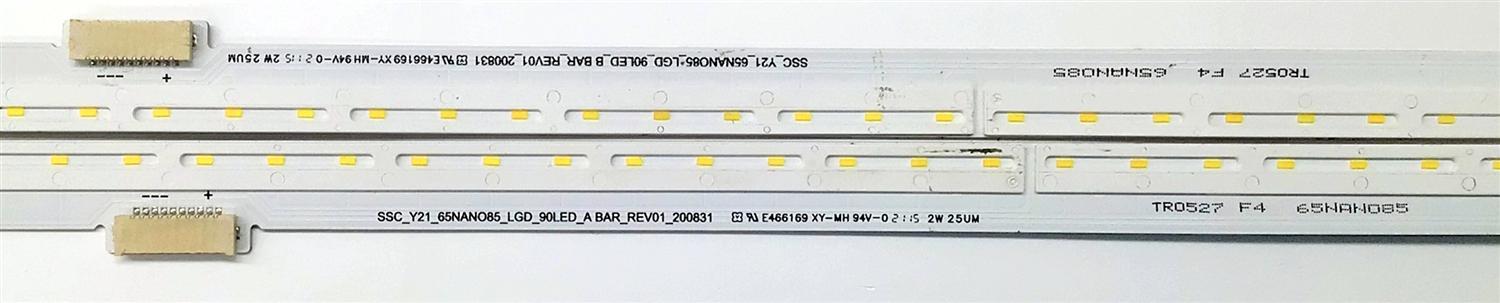 KIT DE LEDS PARA TV LG ORIGINAL 2 PIEZAS / NUMERO DE PARTE SSC_Y21_65NANO85_LGD_90LED_A BAR_REV01_200831 / SSC_Y21_65NANO85_LGD_90LED_B BAR_REV01_200831 / 65NANO85 / 65NANO85_LGD_90LED / MODELO 65NANO85 / 65NAN085 - Imagen 2
