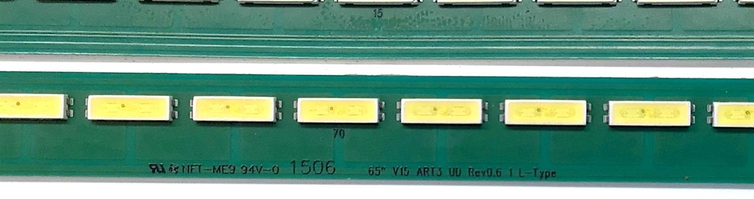 KIT DE LED'S PARA TV LG ((2 PIEZAS)) / NUMERO DE PARTE 6916L-2183A / 6916L-2184A / 6916L2183A / 6916L2184A / 65" V15 ART3 UD REV0.6 L-TYPE / 65" V15 ART3 UD REV0.6 R-TYPE / PANEL LC650EQF / MODELO 65UF7650-UJ / 65UF7650-UJ.BCCYLJR / 65UF7700-UJ - Imagen 3