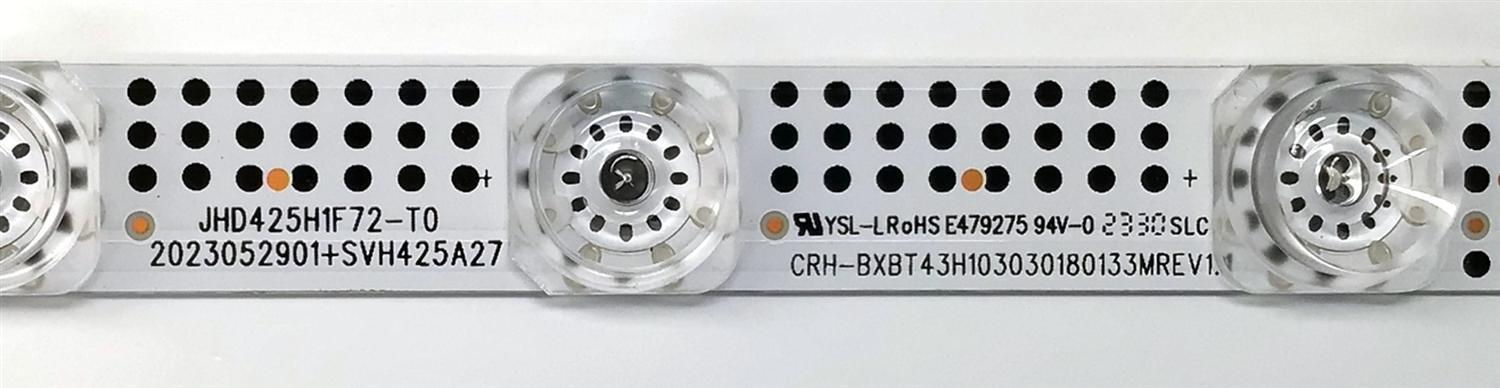 LED PARA TV HISENSE ((1 PIEZA)) / NUMERO DE PARTE CRH-BXBT43H103030180133MREV1.1 / JHD425H1F72-T0 / SVH425A27 / 2023052901+SVH425A27 / 1311930 / 26371800 / PANEL JHD425H1F71-T0KT\S1\GM\ROH / DISPLAY HV430FHB-F90 / MODELO 43A4K - Imagen 2