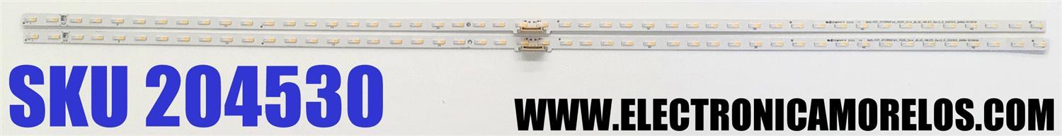 KIT DE LEDS ORIGINAL PARA TV SAMSUNG 2 PIEZAS / NUMERO DE PARTE BN96-50383A / STC550F64 / Q60/70T_STC550F64_7020_2in1_BLUE_48LED_Rev2.0_200302_BN96-50383A / Q60/70T_STC550F64_7020_21n1_BLUE_48LED / MODELOS QN55Q6 / QN55LS03 / QN55Q7D / QN55Q70 / QN55Q80