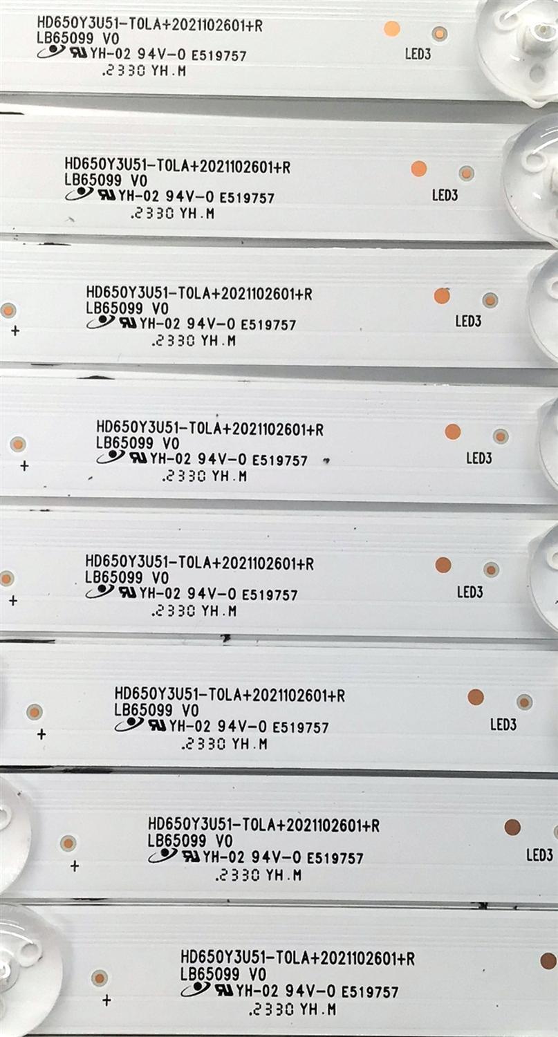 KIT DE LED'S PARA TV HISENSE QLED ((16 PIEZAS)) / NUMERO DE PARTE LB65099 V0 / 1270835 / HD650Y3U51 / HD650Y3U51-T0LA+2021102601+L / HD650Y3U51-T0LA+2021102601+R / AFT5-L / AFT5-R / PANEL HD650Y3U51-T0LG / DISPLAY T650QVN07.5 / MODELOS 65U65H / 65U6H - Imagen 4
