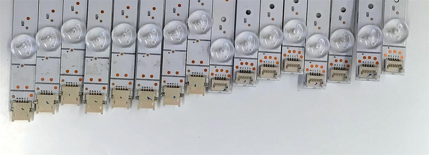 KIT DE LED'S PARA TV HISENSE QLED ((16 PIEZAS)) / NUMERO DE PARTE LB65099 V0 / 1270835 / HD650Y3U51 / HD650Y3U51-T0LA+2021102601+L / HD650Y3U51-T0LA+2021102601+R / AFT5-L / AFT5-R / PANEL HD650Y3U51-T0LG / DISPLAY T650QVN07.5 / MODELOS 65U65H / 65U6H - Imagen 2