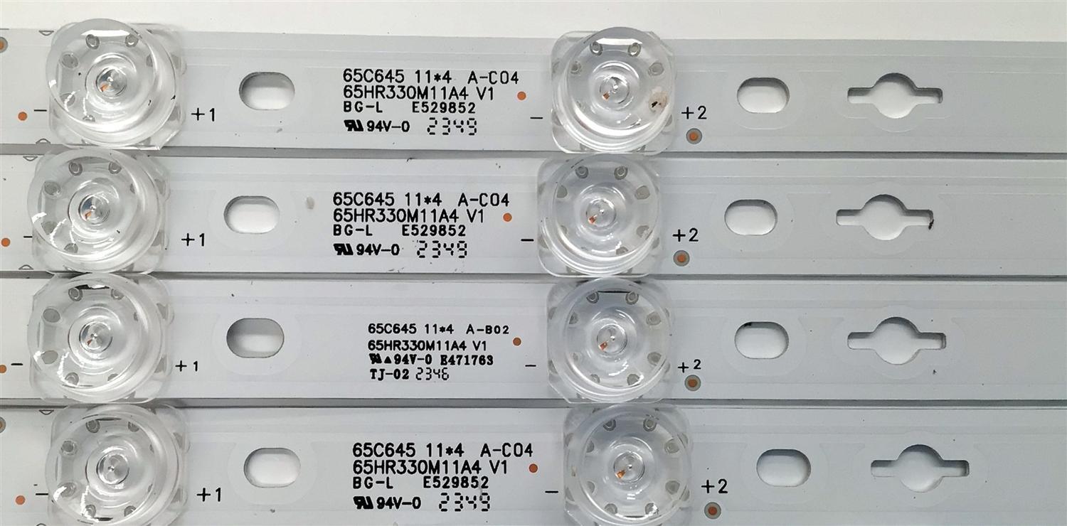 KIT DE LEDS PARA TV TCL ORIGINAL 8 PIEZAS / NUMERO DE PARTE 65HR330M11A4 V1 / 65HR330M10B4 V1 / 65C645 / E471763 / B0101-000942 / B0101-000941 / PANEL LVU650NDEL / DISPLAY ST6451D06-3 VER.2.1 / MODELOS 65Q650G / 65Q670G - Imagen 5