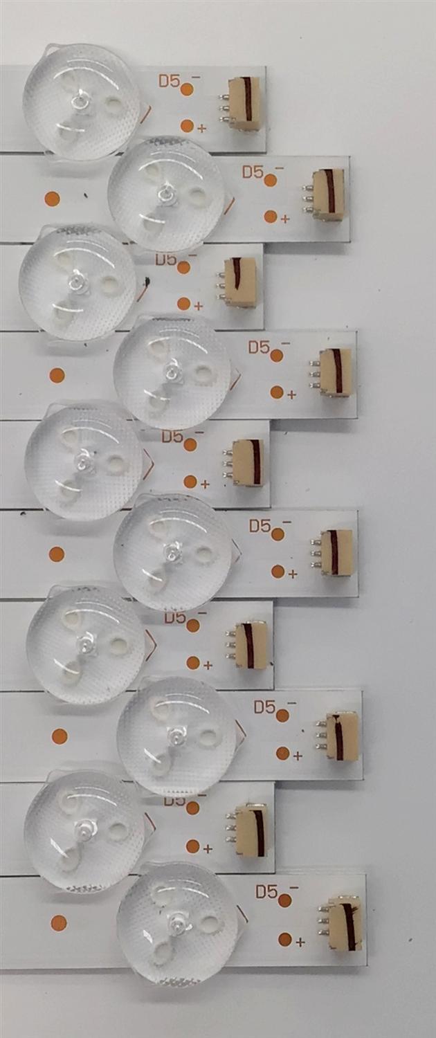 KIT DE LED'S PARA TV SHARP ((10 PIEZAS)) / NUMERO DE PARTE 4708-K65DGF-A7113N01 / K650WDG A7 / XRJ1060 SLC04708RA0 / E479275 / 111005-65FG9011 / K650WGF / PANEL K650WDGF / DISPLAY ST6451D06-3 VER.2.1 / MODELOS 4T-C65EL8UR / 100012587 ((65'' PULGADAS)) - Imagen 3