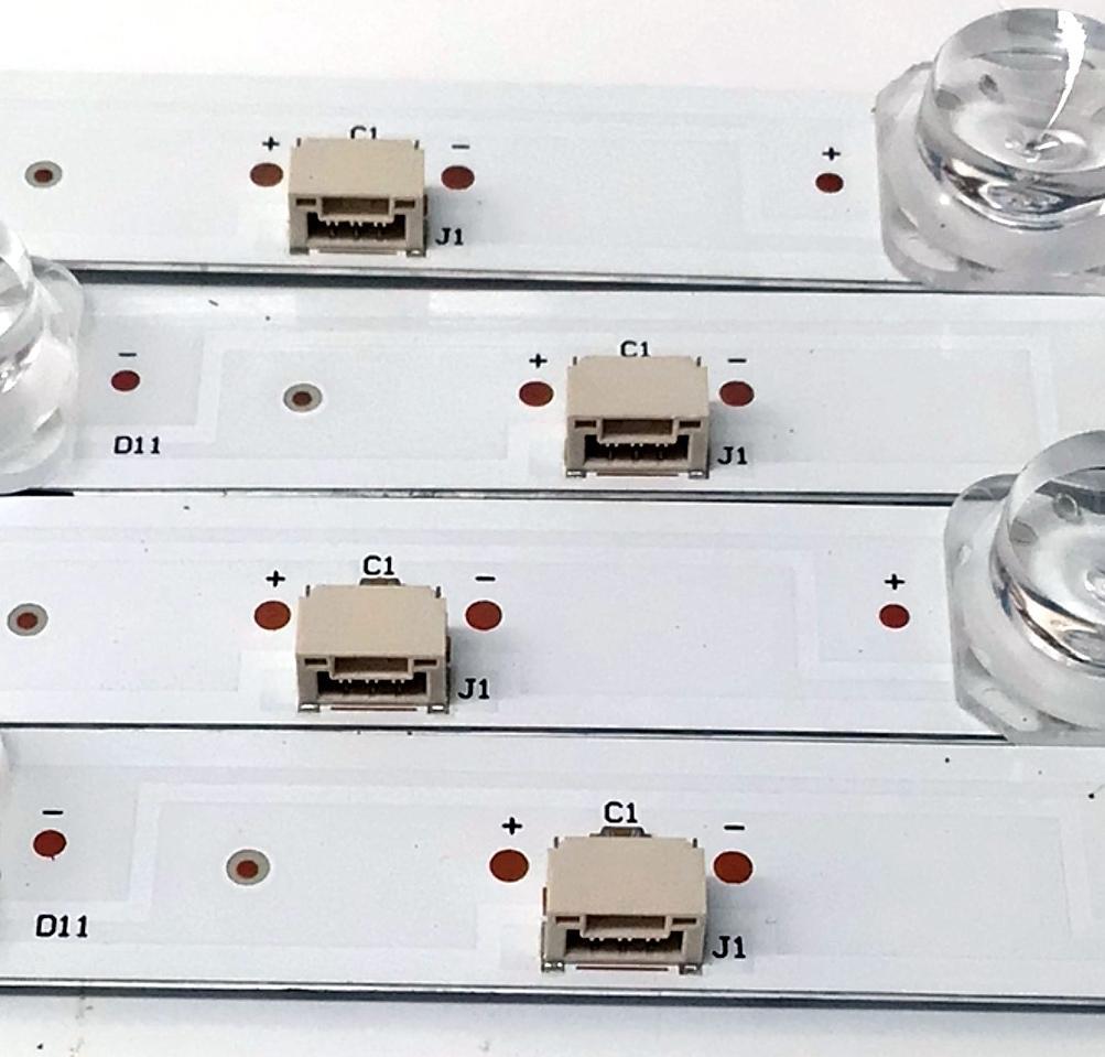 KIT DE LED'S PARA TV TCL QLED ((4 PIEZAS)) / NUMERO DE PARTE 55C645-ZX3030-4X15YH-20221125 / 230811-21QF5 / B101-000948 / E493461 / HBH-H2 / 55C645-ZX3030-4X15YH-20221125 W / DISPLAY ST5461D18-2 VER.2.1 / MODELO 55Q550G - Imagen 2