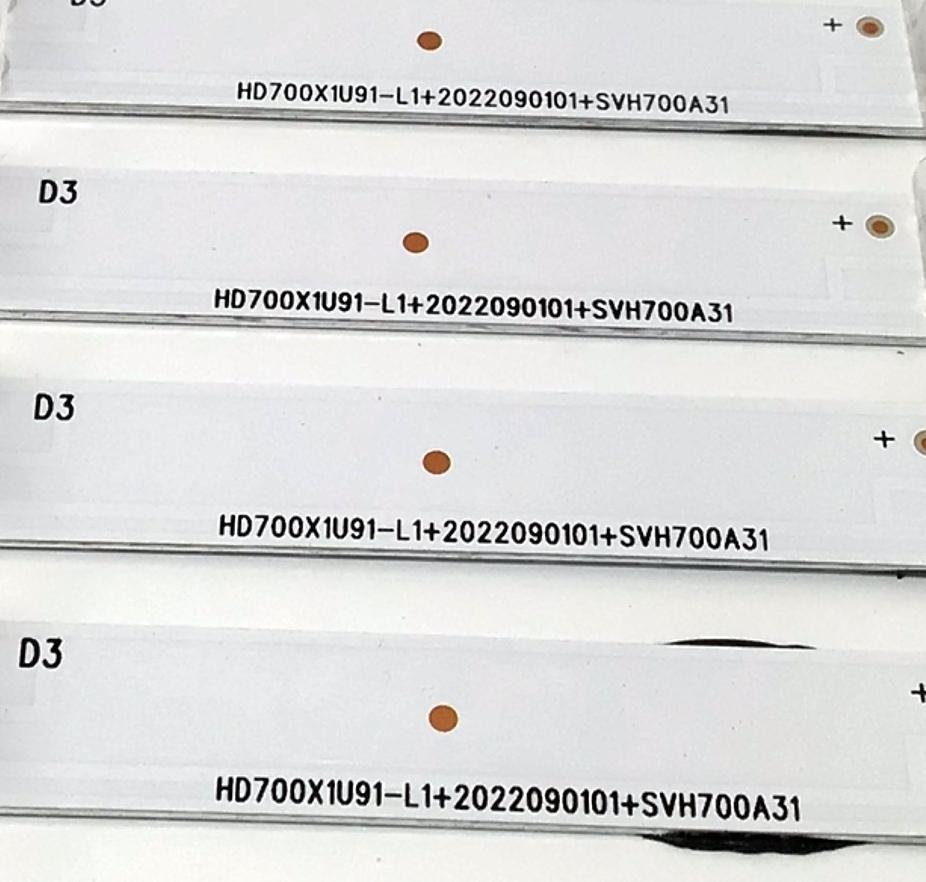 KIT DE LED'S PARA TV HISENSE ((8 PIEZAS)) / NUMERO DE PARTE CRH-BX70X1U913030T0809291-REV1.7 / HD700X1U91-L1+2022090101+SVH700A31 / HD700X1U91-L1 / 2022090101 / SVH700A31 / 1252719 / PANEL HD700X1U92-TAL1B2 / DISPLAY CV700U2-T01 REV:04 / MODELO 70A65H - Imagen 4