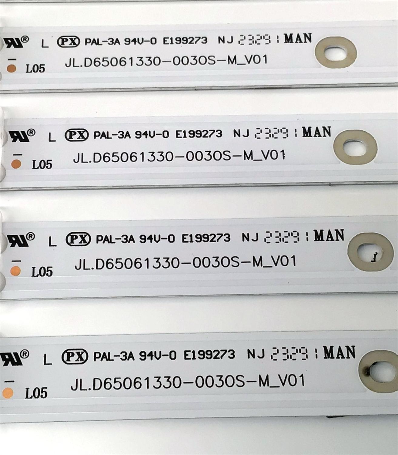 KIT DE LED'S PARA TV HISENSE ((10 PIEZAS)) / NUMERO DE PARTE JL.D65061330-0030S-M_V01 / JL.D65061330-003OS-M_V01 / 1258700 / HD650Y1U72-T0L6+2021012201 / HD650Y1U72-T0L6 / PANEL HD650Y1U72-T0L6 / DISPLAY HV650QUB-F70 / MODELOS 65A7GV / 65R7G5 - Imagen 4