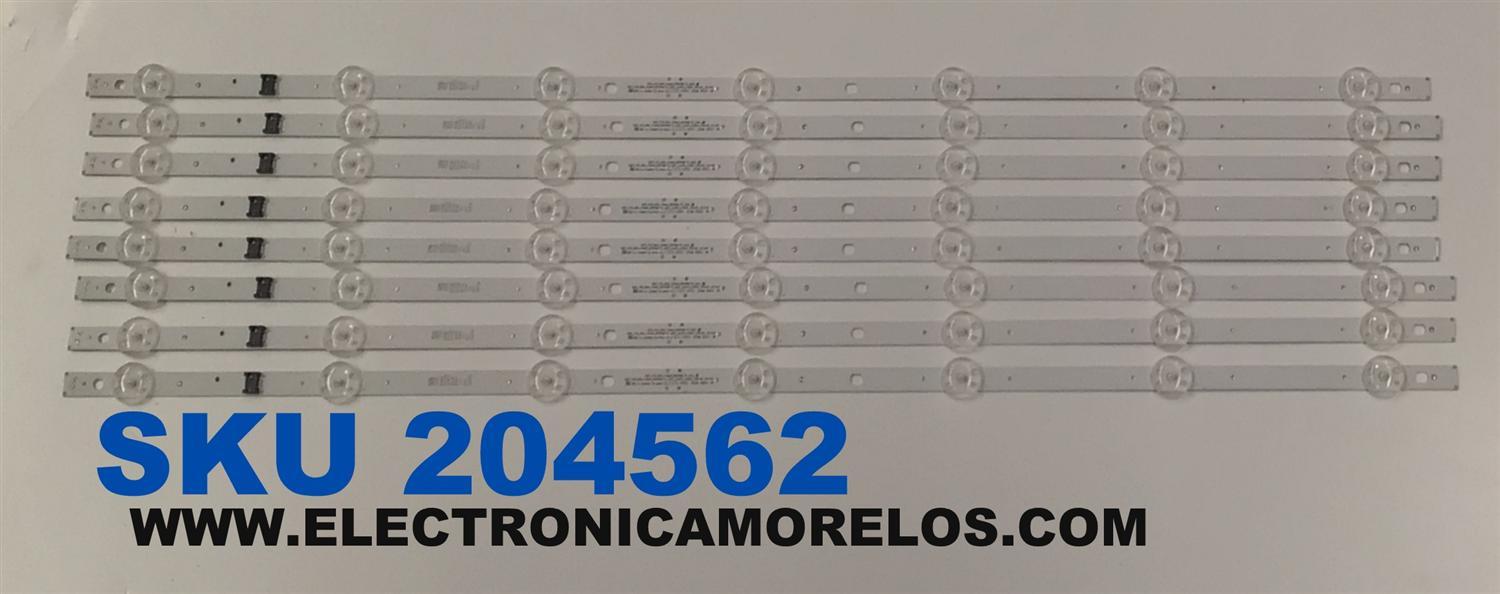 KIT DE LEDS PARA TV LG 8 PIEZAS / NUMERO DE PARTE EAV65066001 / SSC_Y23_SLIM_TRIDENT_65UR80 75_HKC_S / SSC_Y23_SLIM_TRIDENT_65UR80 75_HKC_(0.6PI)_CASE1_REV00_221105 / 65UR8075_HKC_S / HKC 650V9 / E466169 / MODELO 65UR8750PSA