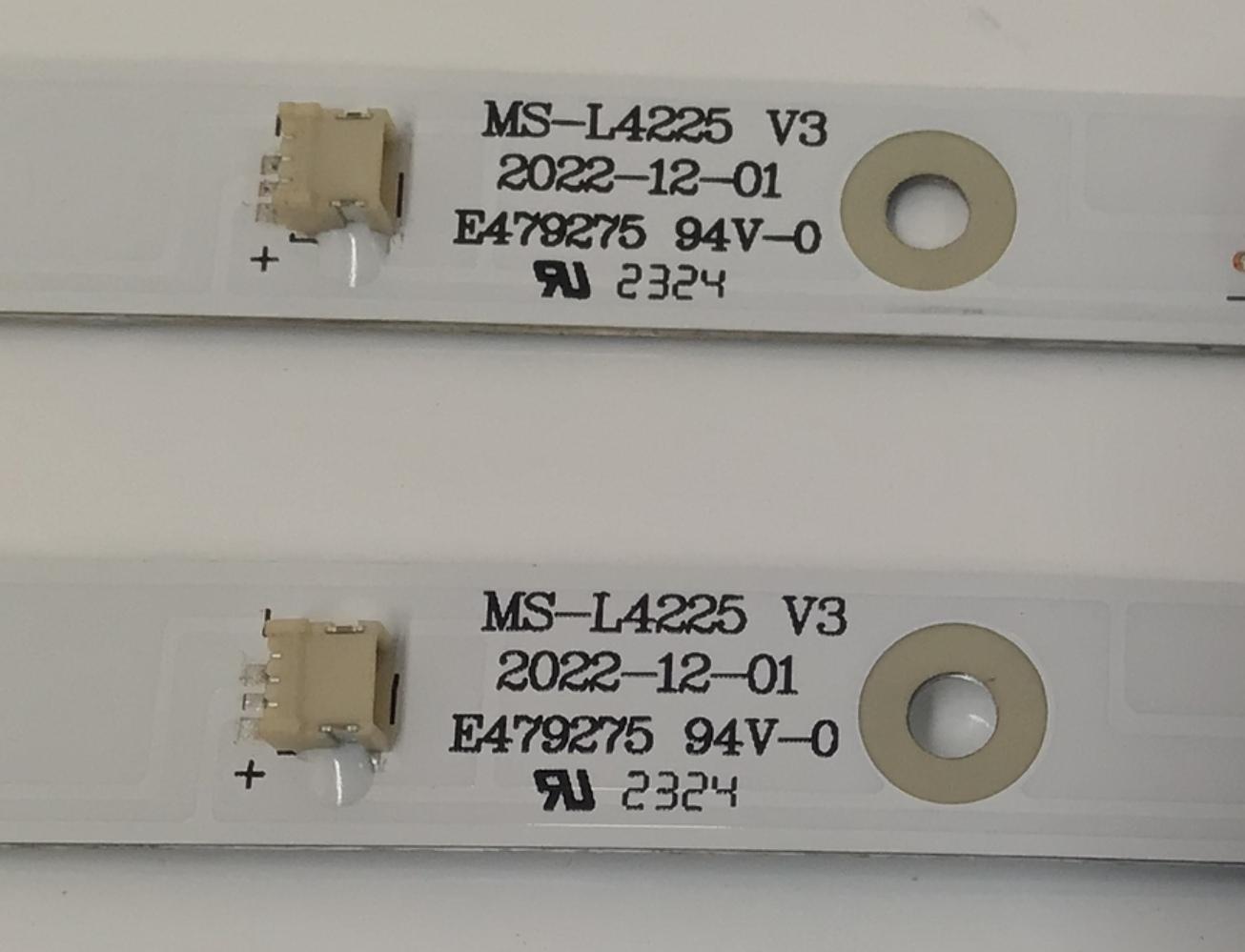 KIT DE LEDS ORIGINAL PARA TV EVL 2 PIEZAS / NUMERO DE PARTE MS-L4225 V3 / E479275 / 1.3.10703200266 / A5 224-232 3.2-3.4 600 011375 / A5 224-232 3.2-3.4 600 011376 / PANEL T320XVN02.H / MODELO 32EVLSM - Imagen 3