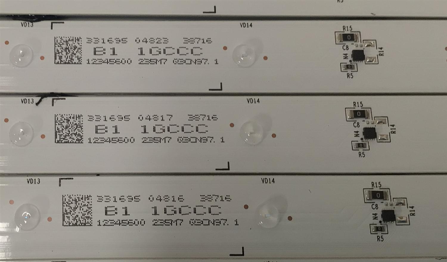 KIT DE LED'S PARA TV HISENSE ((24 PIEZAS)) / NUMERO DE PARTE CRH-BXK65H31836T16Z1S1P32E-REV1.3 / RSAG7.820.13079/ROH VER.A / HD650H3U51-T0L2+2023021401+SHV650AV8 / 331695 / 12345600 / PANEL HD650H3U51-T0L2\S0\GM\ROH / DISPLAY T650QVN07.H / MODELO 65U7K - Imagen 2