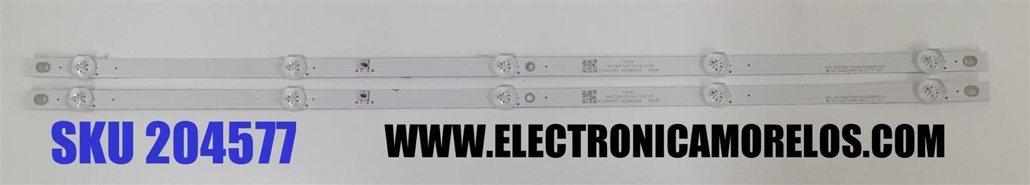 KIT DE LED'S PARA TV WESTINGHOUSE ((2 PIEZAS)) / NUMERO DE PARTE CRH-ZG32M5F303005020B6REV1.0 / LB-C320-M5F-X-C-5-12-X9 / E479275 / 32M5F / B210802A2F / 236387 / PANEL C320Y20-G5 / DISPLAY ST3151A08-4 VER.2.2 / MODELO WR32HX2019