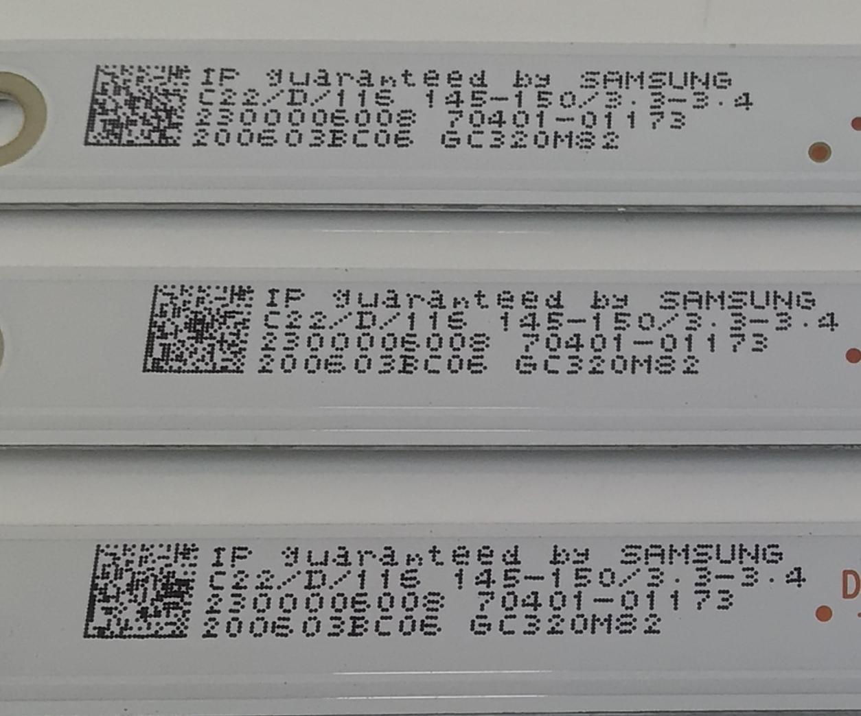 KIT LED'S PARA TV SAMSUNG ((3 PIEZAS)) / NUMERO DE PARTE 303GC320055E / GC32D06-ZC22AG-20E / GC320M82 / 70401-01173 / 2300006008 / 200603BC06 / DISPLAY HV320WHB-N5B / MODELO UN32M4500BF / UN32M4500BFXZA / UN32M4500BFXZA BZ01 - Imagen 3