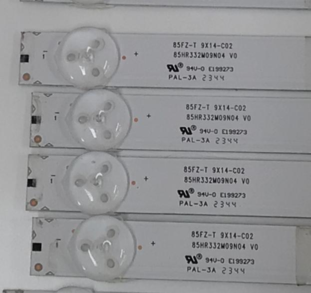 KIT DE LED'S PARA TV TCL ((14 PIEZAS)) / NUMERO DE PARTE 85HR332M09N04 V0 / 85FZ-T / 9X14-C02 / 85HR332M09N04 / E199273 / LL2A08R1C / 230101041140 / PANEL HK850WLEDM-JH25H / DISPLAY PT850GT01-4 VER.1.0 / MODELOS 85S410R / 85S450R - Imagen 4
