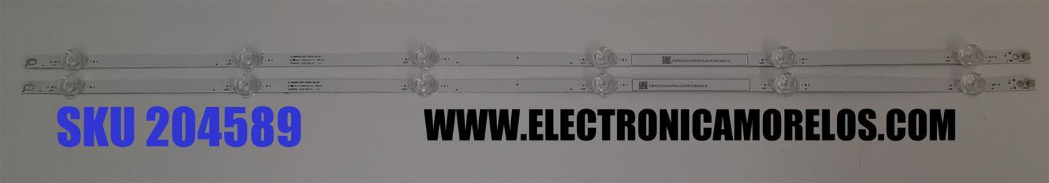 KIT DE LED'S PARA TV VIZIO ((2 PIEZAS)) / NUMERO DE PARTE  JL.D40061330-202KS-M / JL.D40061330-202KS-M_V01 / F8PKC000047P / PANEL V400HJ9-D03 / DISPLAY V400HJ9-D03 REV.C1 / MODELO D40F-J09