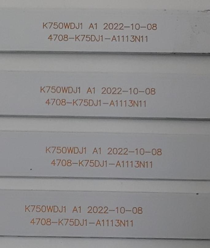 KIT DE LEDS ORIGINAL PARA TV SHARP / ONN / 14 PIEZAS / NUMERO DE PARTE 4708-K75DJ1-A1113N11 / K750WDJ1 A1 / XRJ1060 / SLC04708RA0 / 111407-75-J11041 / RF-231206-3225F432 / PANEL K750WDJ10HE / K750WDJ1 / DISPLAY ST7461D03-2 VER.2.3 / MODELO 4T-C75EL8UR  - Imagen 3