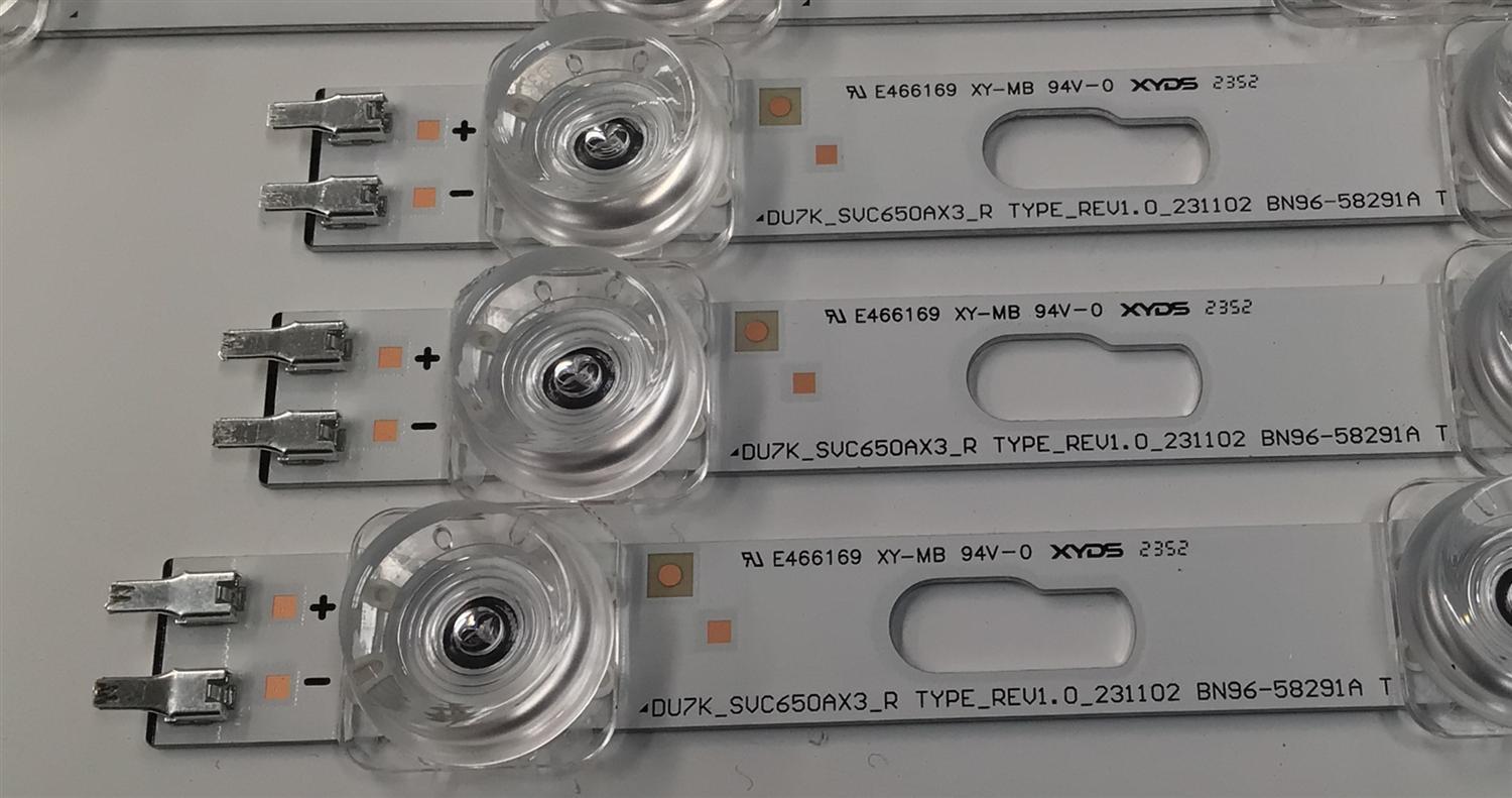 KIT DE LEDS ORIGINAL PARA TV SAMSUNG 6 PIEZAS / NUMERO DE PARTE 58289A / 58291A / SVC650AX3 / DU7K_SVC650AX3_R TYPE / DU7K_SVC650AX3_L TYPE / PANEL CY-BD065HGSV2H / JR645R / MODELOS UN65DU / TU65DU / KU65UD / LH65B / UA65DU / MAS MODELOS EN DESCRIPCIÓN - Imagen 7