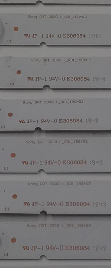 KIT DE LEDS PARA TV SONY ORIGINAL 10 PIEZAS / NUMERO DE PARTE SONY DRT 3030 L_R01_190403 / RF55F / SONY-DRT 3030 L R01 190403 / E306484 / PANEL YSAF055CNS01 / ST5461D11-1 / MODELOS KD-55X750H / KD-55X75CH - Imagen 3