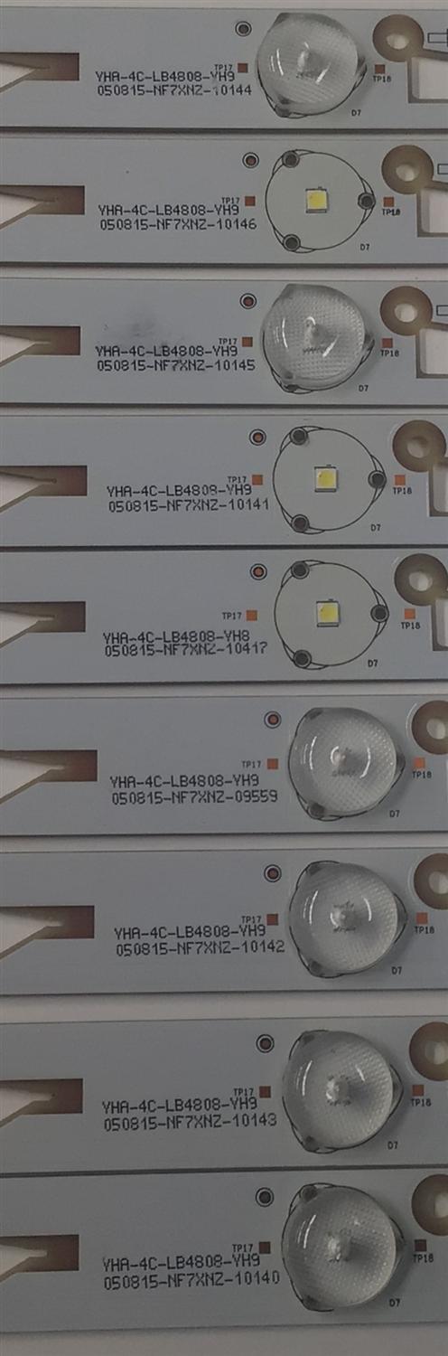 KIT DE LEDS PARA TV TCL ORIGINAL 9 PIEZAS / NUMERO DE PARTE TMT_48S4600_3030C / TMT_48S4600_3030C_8S1P / TMT_48S4600_3030C_3D_9X8 / TMT_48S4600_3030C_8S1P REV.V6 / 4S1PX2 REV.V7 / PANEL LVF480ND2L / MODELO 48FS3700 / 48FS4610 / 48FS4690 / L48F3310-3D - Imagen 2