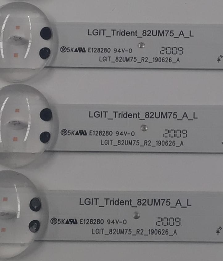 KIT DE LEDS PARA TV LG ORIGINAL 12 PIEZAS / NUMERO DE PARTE EAV64993801 / EAV64993901 / LGIT_TRIDENT_82UM75_A_L / LGIT_TRIDENT_82UM75_B_L / LGIT_82UM75_R2_190626_A / LGIT_82UM75_R2_190626_B / 82UM75_REV01 / PANEL HC820DQF / MODELOS 82UN8570 / 82UM8070 - Imagen 3