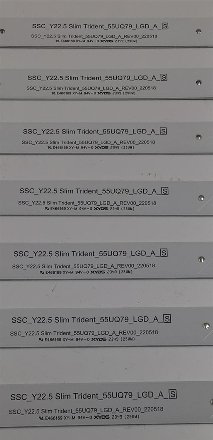 KIT DE LEDS ORIGINAL PARA TV LG 7 PIEZAS / NUMERO DE PARTE EAV65045101 / SSC_Y22.5 SLIM TRIDET_55UQ79_LGD_A_S / SSC_Y22.5 SLIM TRIDET_55UQ79_LGD_A_REV00_220518 / LGD550G7 / MKGB / 21Y1C / PANEL NC550TQG-AAKHC / MODELO 55UR7800PSB / 55UR7800PSB.BWMYLJM - Imagen 4