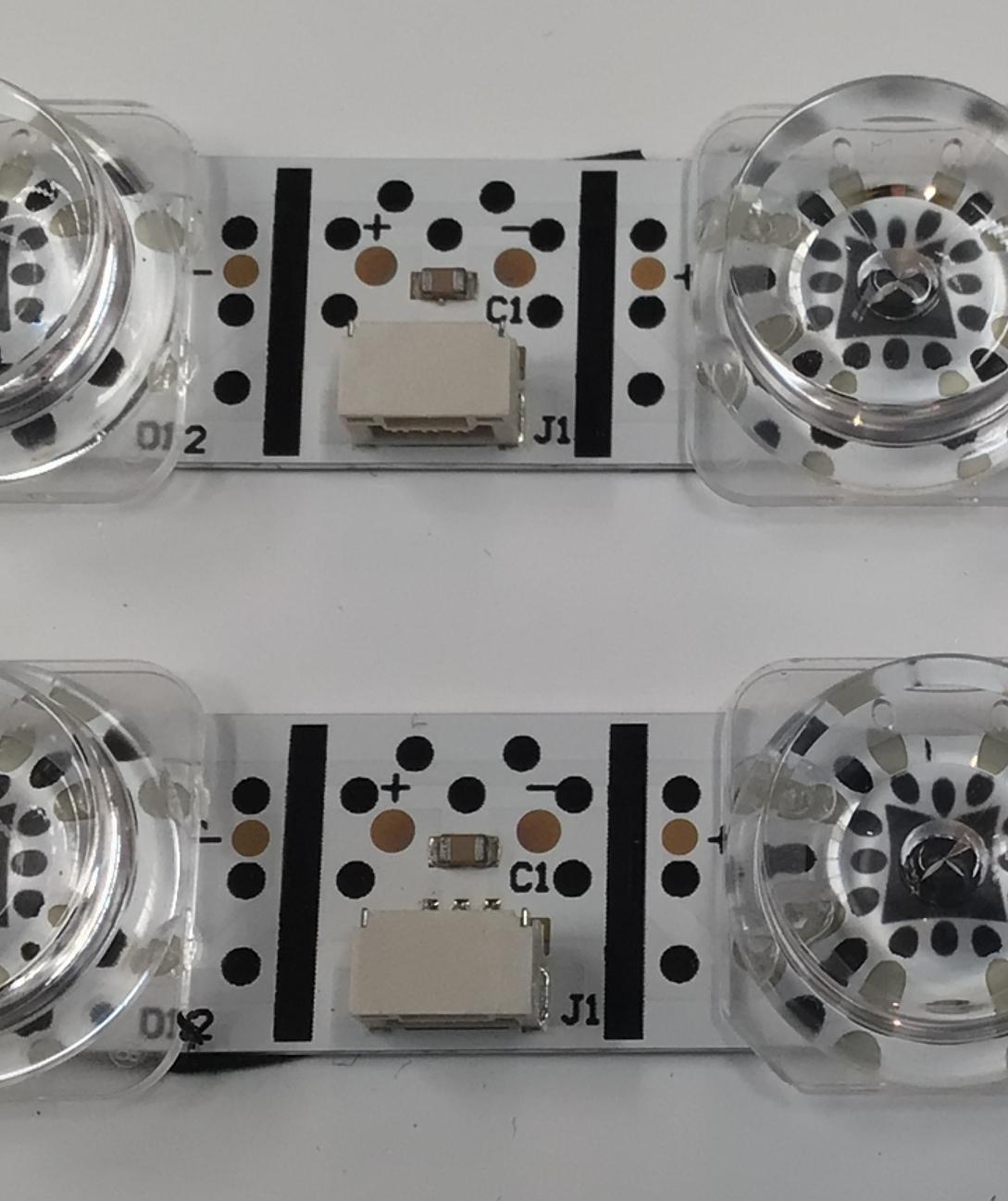 KIT DE LEDS PAR TV TCL ORIGINAL 2 PIEZAS / NUMERO DE PARTE 65S11-ZX3030A-2X18YH / 65S11-ZX3030A-2X18YH-20220607 / YHA-B0101 / 000690 / 230409 / 34LQ4-544710 / MODELO 65S451 - Imagen 3