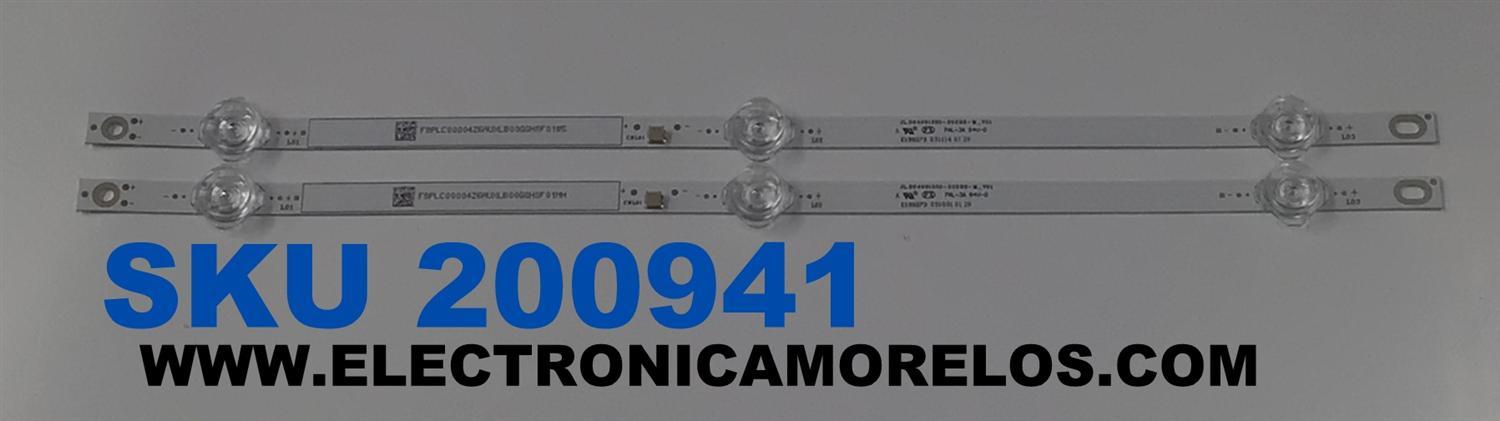 KIT DE LEDS PARA TV VIZIO ORIGINAL 2 PIEZAS / NUMERO DE PARTE JL.D24031330-202BS-M / JL.D24031330-202BS-M_V01 / 231031 01 29 / 231114 01 29 / PANEL V236HJ1-D03 RV.C1 / MODELO D24F-J09 / D24F-J09 LINI1PZ