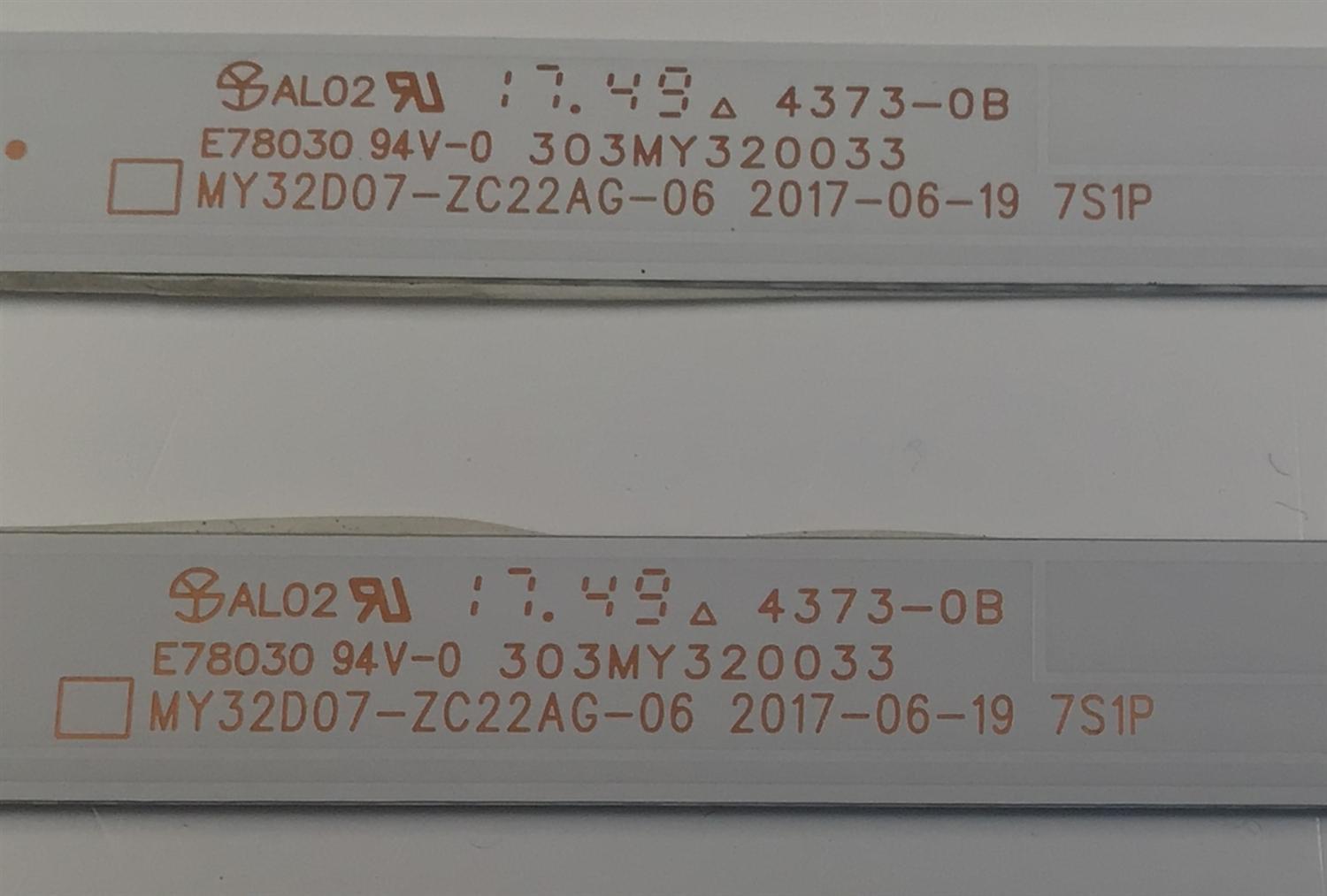 KIT DE LEDS PARA TV POLAROID ORIGINAL 2 PIEZAS / NUMERO DE PARTE 303MY320033 / MY32D07-ZC22AG-06 / 210-108-1158H / 171213B2 / 203-011-0041H / MY315M01 / 2010038085-3 / MODELO 32GSD3000FB - Imagen 3