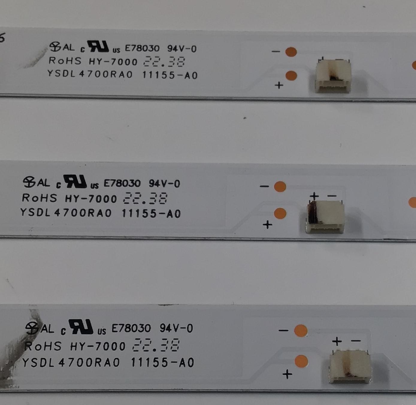 KIT DE LEDS PARA TV JVC ORIGINAL 3 PIEZAS / NUMERO DE PARTE 4708-K43WDD-A2113N11 / K430WDD1 A2 / YDSL4700RA0 / 11155-A0 / 113X08-430D1021 / K430WDD1 / 229052 / HL-030169-3210B833 / PANEL K430WDF / DISPLAY LC430DUQ (SK)(A3) / MODELO SI43FRF - Imagen 4