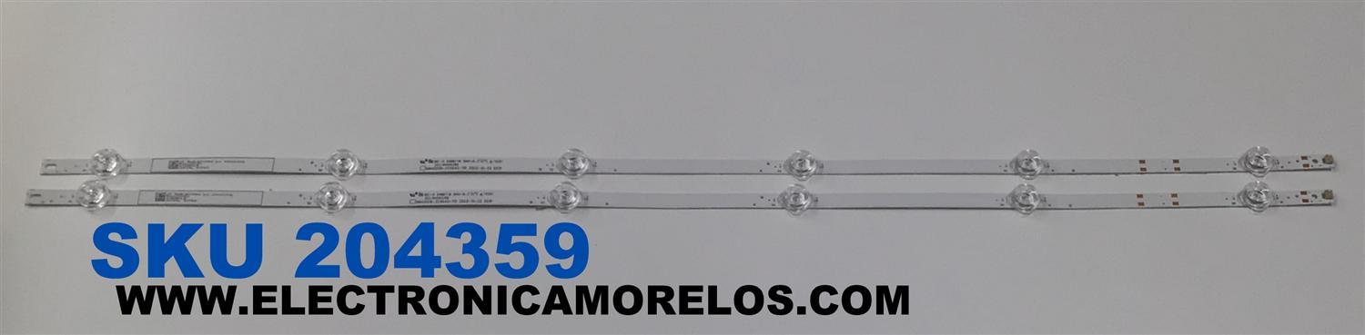 KIT DE LEDS PARA TV VIZIO ORIGINAL 2 PIEZAS / NUMERO DE PARTE 303IN400038D / INN40D06-ZC46AG-11D / B341C0000 / 47HAB0LB / 00FZAL  / PANEL V400HJ9-D03 / MODELO D40F-J09