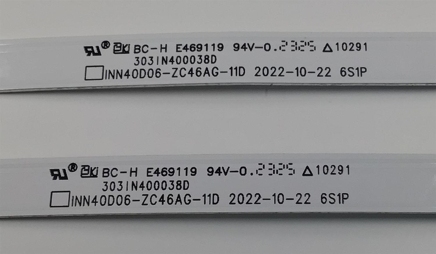 KIT DE LEDS PARA TV VIZIO ORIGINAL 2 PIEZAS / NUMERO DE PARTE 303IN400038D / INN40D06-ZC46AG-11D / B341C0000 / 47HAB0LB / 00FZAL  / PANEL V400HJ9-D03 / MODELO D40F-J09 - Imagen 3