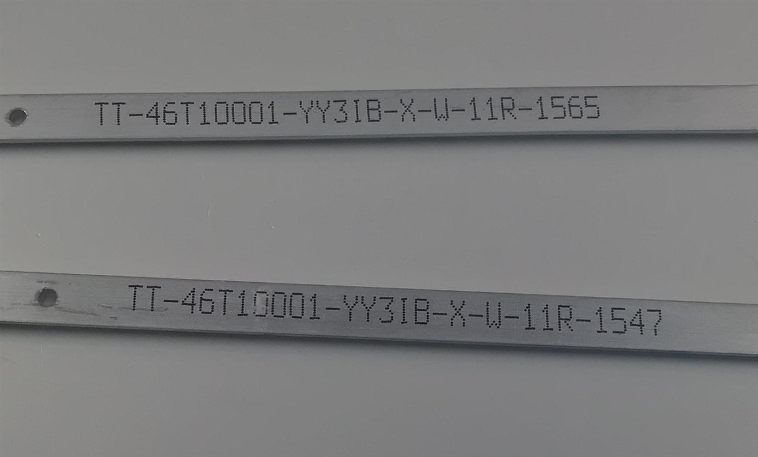 KIT DE LEDS PARA TV TOSHIBA ORIGINAL 2 PIEZAS / NUMERO DE PARTE TT-46T10001 / TT-46T10001-YY31B-X-W-11R / TT-46T10001-YY31B-X-W-11R-1547 / TT-46T10001-YY31B-X-W-11R-1565 / 73.46T10.001-0-SX1 / PANEL T460HF02.V1 / MODELO 46UL863 - Imagen 2