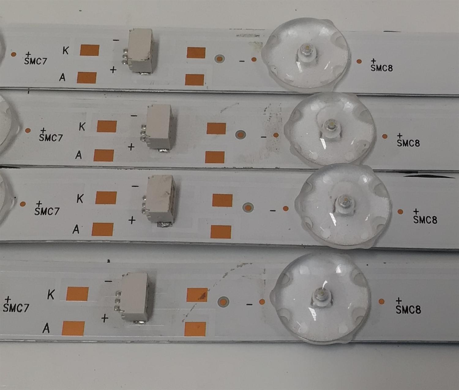 KIT DE LEDS PARA TV PHILIPS ORIGINAL 4 PIEZAS / NUMERO DE PARTE TCL55D14-ZC42AG-09D / 303TC550070D / TC550M53 / 4L-ZX055T-ZC012C / 2300018578 / 220729AB02 / PANEL LVU550CSDX E0647 / DISPLAY ST5461D12-6 VER.2.2 / MODELO 55PFL5756 / 55PFL5756/F7 / SI55UR - Imagen 2