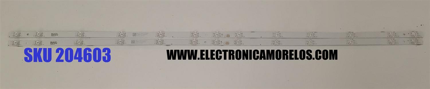 KIT DE LEDS PARA TV TCL ((2 PIEZAS)) / NUMERO DE PARTE 50HR330M13N01 / 50HR330M13N01 V0 / 50S12 / B0101-001058 / HR/01/230411 / LK7A08U2C / 02WPE / PANEL LVU500NDEL / DISPLAY ST4951D01-1 VER.2.2 / MODELO 50S470G