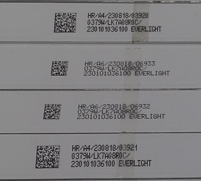 KIT DE LEDS PARA TV TCL ORIGINAL 14 PIEZAS / NUMERO DE PARTE 85HR332M09N01 / 85HR332M09N01 V2 / 85FZ 9X14-C04 / HR/A6/230818 / 0379W / LK7A08R0C / 230101036100 / PANEL HK850WLEDM-JH23H / MODELO 85S450G - Imagen 3