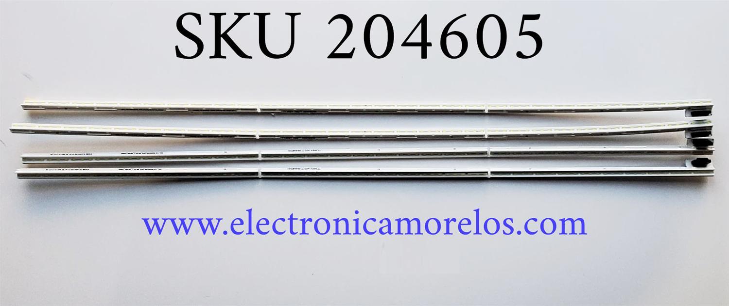 KIT DE LED´S PARA TV LG (4 PZ ) / NUMERO DE PARTE SSC_Y24 86QNED80_BOE_90LED_L_REV04_230905 / TT3824 A2D / SSC_Y24 86QNED80_BOE_90LED_R_REV04_230905 / PANEL NC860EQE-VBNH1 / DISPLAY HF860QUB-F2D / MODELO 86QNED80TUC. BUSFLKR