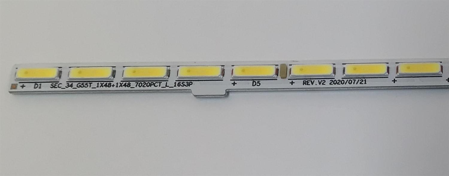 KIT DE LED´S PARA MONITOR CURVO SAMSUNG 2 PIEZAS ORIGINALES / NUMERO DE PARTE 52307A / 52378A / SEC_34_G55T_1X48+1X48_7020PCT_L_16S3P / SEC_34_G55T_1X48+1X48_7020PCT_R_16S3P / REV.V2 / PANEL CY-PA340QGHV1H / MODELO S34A650UXN / LS34A650UXNXGO - Imagen 3
