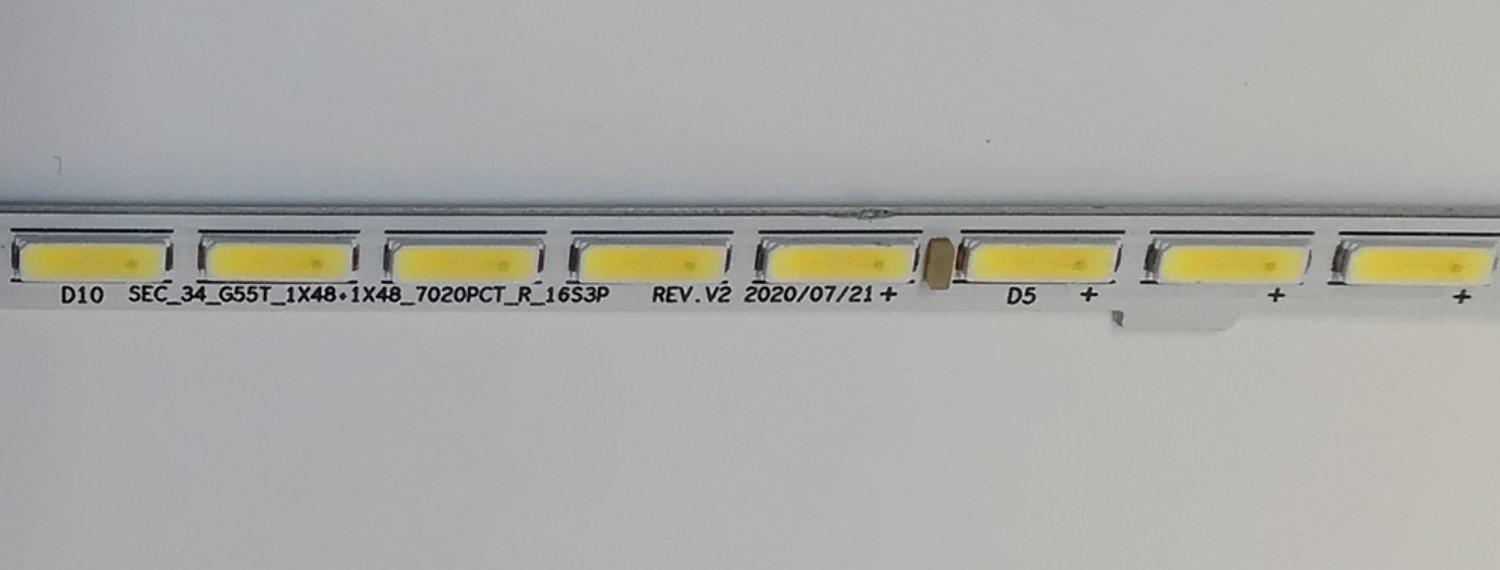 KIT DE LED´S PARA MONITOR CURVO SAMSUNG 2 PIEZAS ORIGINALES / NUMERO DE PARTE 52307A / 52378A / SEC_34_G55T_1X48+1X48_7020PCT_L_16S3P / SEC_34_G55T_1X48+1X48_7020PCT_R_16S3P / REV.V2 / PANEL CY-PA340QGHV1H / MODELO S34A650UXN / LS34A650UXNXGO - Imagen 2