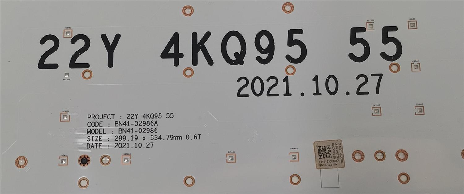 KIT DE LED´S PARA TV SAMSUNG 8 PIEZAS ORIGINALES / NUMERO DE PARTE BN97-19215A / BN97-19216A / BN41-02986A / BN41-02986 / 22Y 4KQ95 55 / DFVC2152 / BN41-02986A-000 / VSM205T / VSM204T / MODELO QN55QN95BAFXZA / QN55QN95BAFXZA CB02 - Imagen 6
