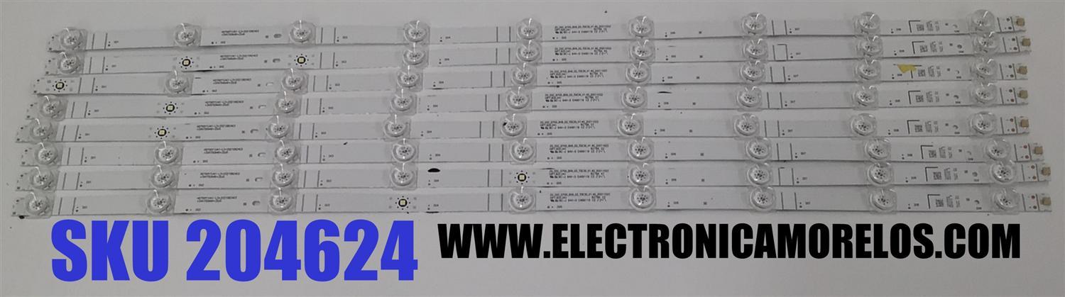 KIT DE LED´S PARA TV HISENSE 8 PIEZAS ORIGINALES / NUMERO DE PARTE SVH700A49 / ZD_SSC_D700_8X9_02_TDE30_V1.40_20211022 / HD700Y1U41-L3 / 2021082403 / SVH700A49+ZDJGHIP7.820.241HIP7.820.241 / 1269989 / 5Q2C B1 / PANEL HD700Y1U41-L3 / MODELO 70A6 / 70A6F