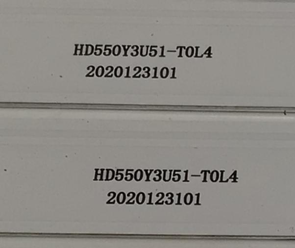 KIT DE LED´S PARA TV HISENSE 4 PIEZAS ORIGINALES / NUMERO DE PARTE JL.D550E1330-003BS-M / JL.D550E1330-003BS-M_V02 / HD550Y3U51-T0L4 / 2020123101 / 1286038 / 6UC8 / PANEL HD550Y3U51-T0L4 / MODELO 55A7G - Imagen 5