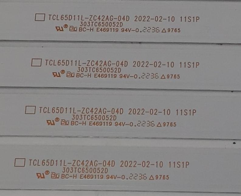 KIT DE LEDS PARA TV PHILIPS ORIGINAL 10 PIEZAS / NUMERO DE PARTE 303TC650053D / 303TC650052D / TCL65D11R-ZC42AG-04D / TCL65D11L-ZC42AG-04D / TC650M31 / 220908BC08 / MODELO 65PUL6673 / 65PUL6673/F7 - Imagen 3