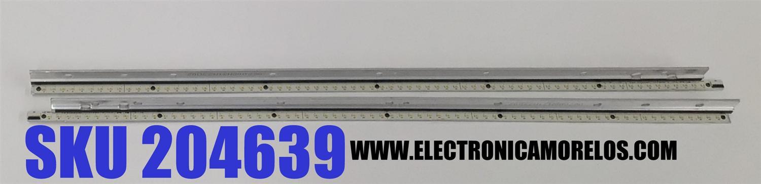 KIT DE LEDS PARA TV TOSHIBA ORIGINAL 2 PIEZAS / NUMERO DE PARTE V400H2-LS5 / V400H2-LS5-TLEM3 / V400H2-LS5-TREM3 / 067008N31A23D02 / PANEL V400HK2-LS5 REV.C1 / MODELO 40L5200U2