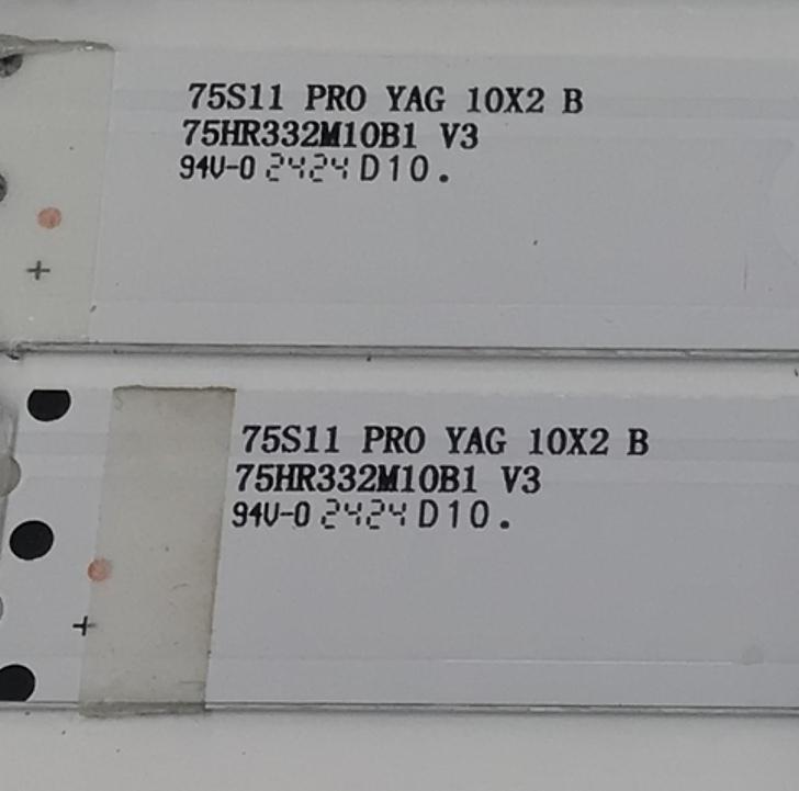KIT DE LEDS ORIGINAL PARA TV TCL 6 PIEZAS / NUMERO DE PARTE 75HR332M10 / 75HR332M10A1 V3 / 75HR332M10B1 V3 / 75S11 PRO YAG 10X4 A / 75S11 PRO YAG 10X2 B / HR/02/240712 / 04LPJ/LU2C11U3B / N0101-000277 / N0101-000280 / PANEL LVU750NDAL / MODELO 75S451 - Imagen 5