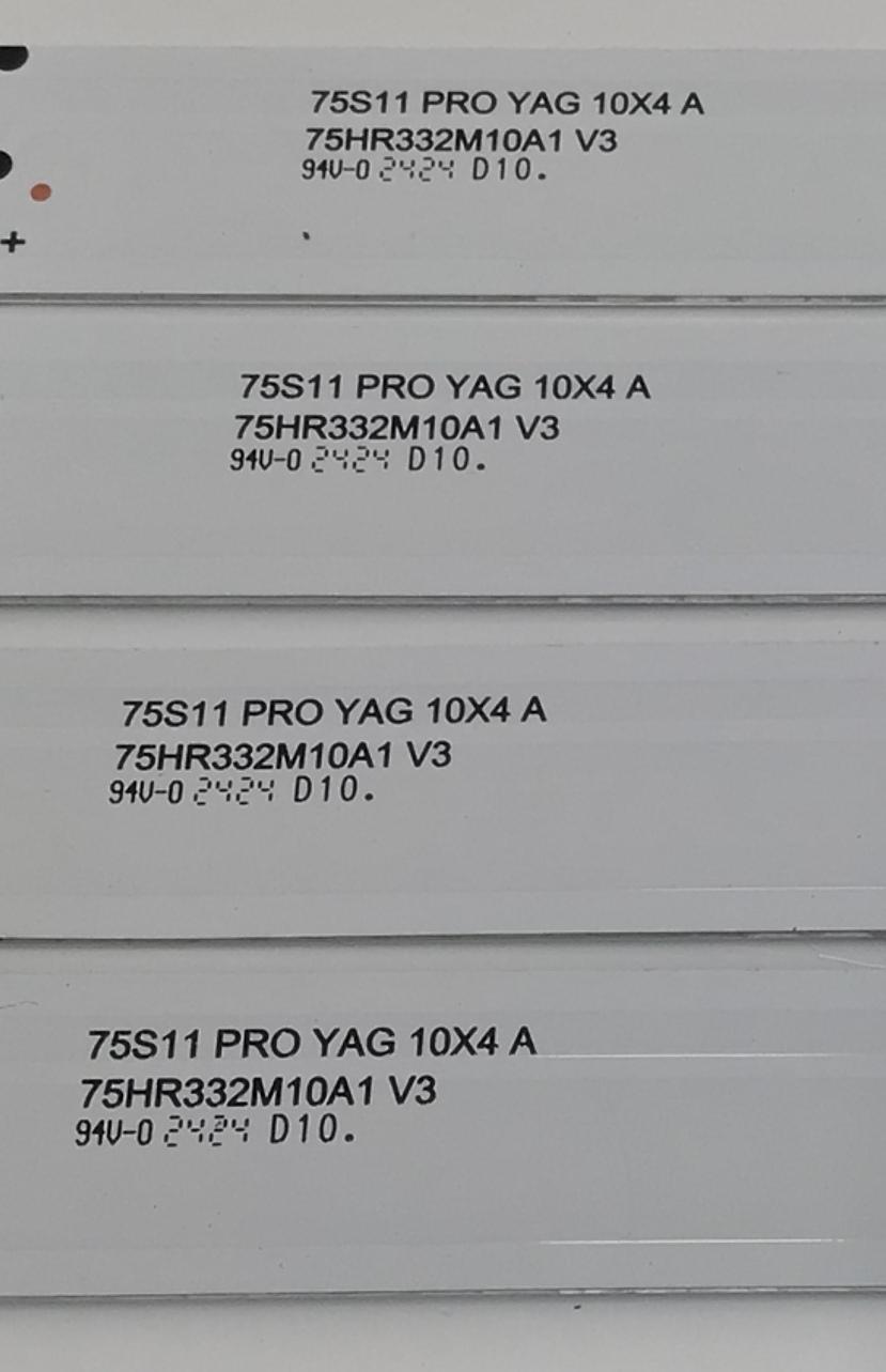KIT DE LEDS ORIGINAL PARA TV TCL 6 PIEZAS / NUMERO DE PARTE 75HR332M10 / 75HR332M10A1 V3 / 75HR332M10B1 V3 / 75S11 PRO YAG 10X4 A / 75S11 PRO YAG 10X2 B / HR/02/240712 / 04LPJ/LU2C11U3B / N0101-000277 / N0101-000280 / PANEL LVU750NDAL / MODELO 75S451 - Imagen 4