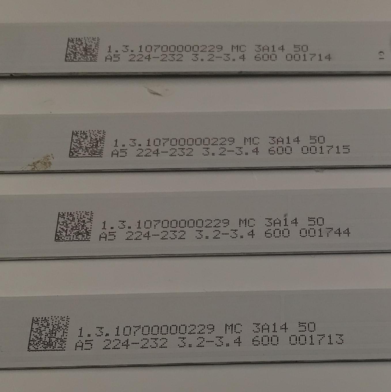 KIT DE LEDS PARA TV AKAI ORIGINAL 4 PIEZAS / NUMERO DE PARTE MS-L4524 V3 / 1.3.10700000229 MC 3414 50 / A5 224-232 3.2-3.4  / 600 001713 / MODELOS 50EVLS4 / K50DLG12U / AK50H1485 - Imagen 2