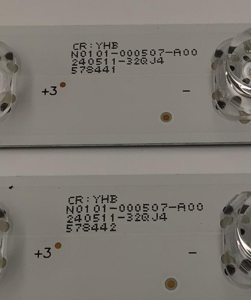 KIT DE LEDS ORIGINAL PARA TV TCL 2 PIEZAS / NUMERO DE PARTE 43TN1L2-ZX3030B1-18X2YH-V2-20240415 / 43TN1L2 / ZX3030B1 / 18X2YH-V2 / 20240415 / N0101-000507-A00 / 240511-32QJ4 / 578441 / 578442 / PANEL LVU430NDAL / PT430GT03-1 / MODELO 43Q51BG / 43Q51BR / 43Q5K - Imagen 3